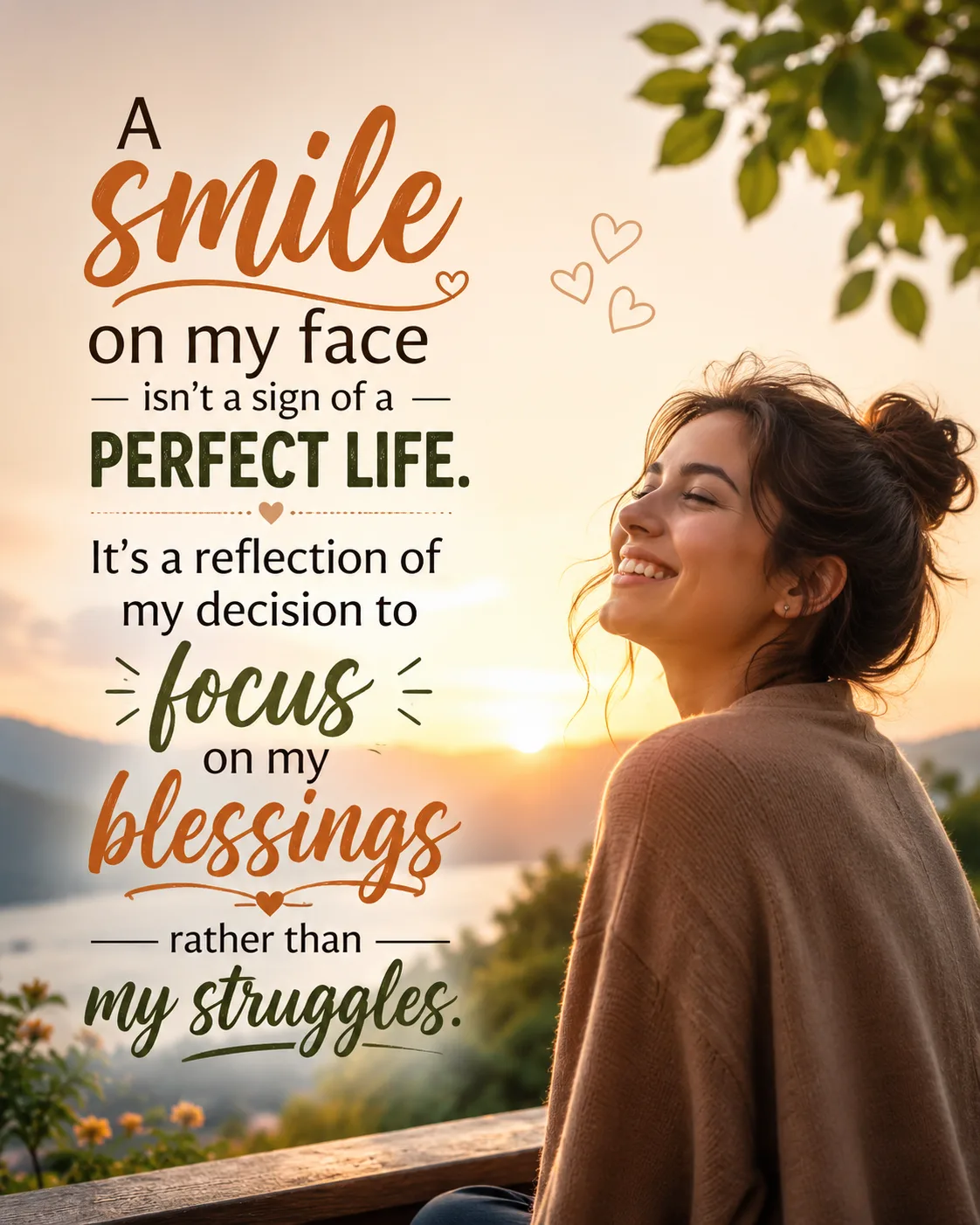 A smile on my face isn't a sign of a perfect life