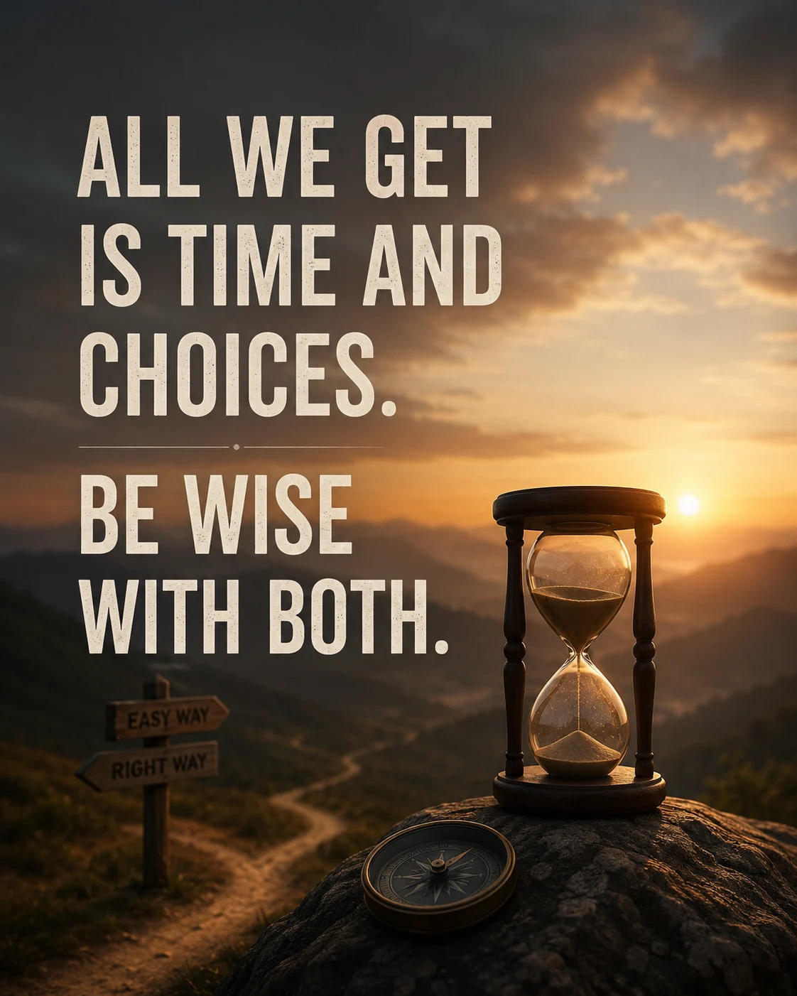 All we get is time and choices. Be wise with both.