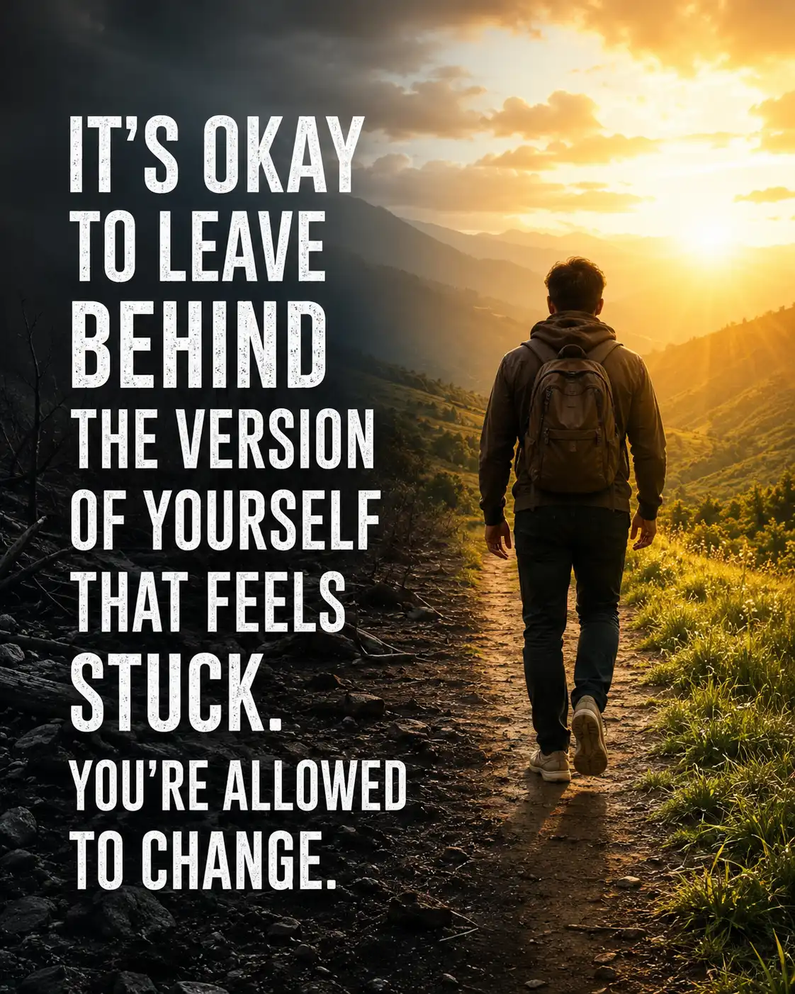 It's okay to leave behind the version of yourself that feels stuck. You're allowed to change.