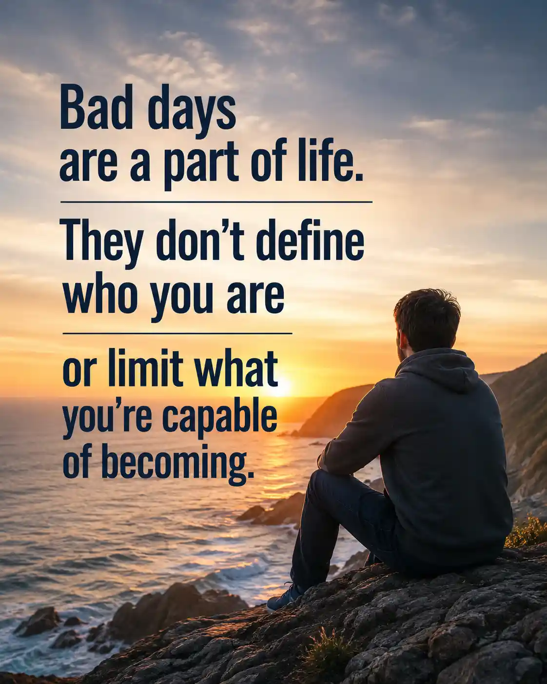 Bad days are a part of life. They don’t define who you are or limit what you’re capable of becoming