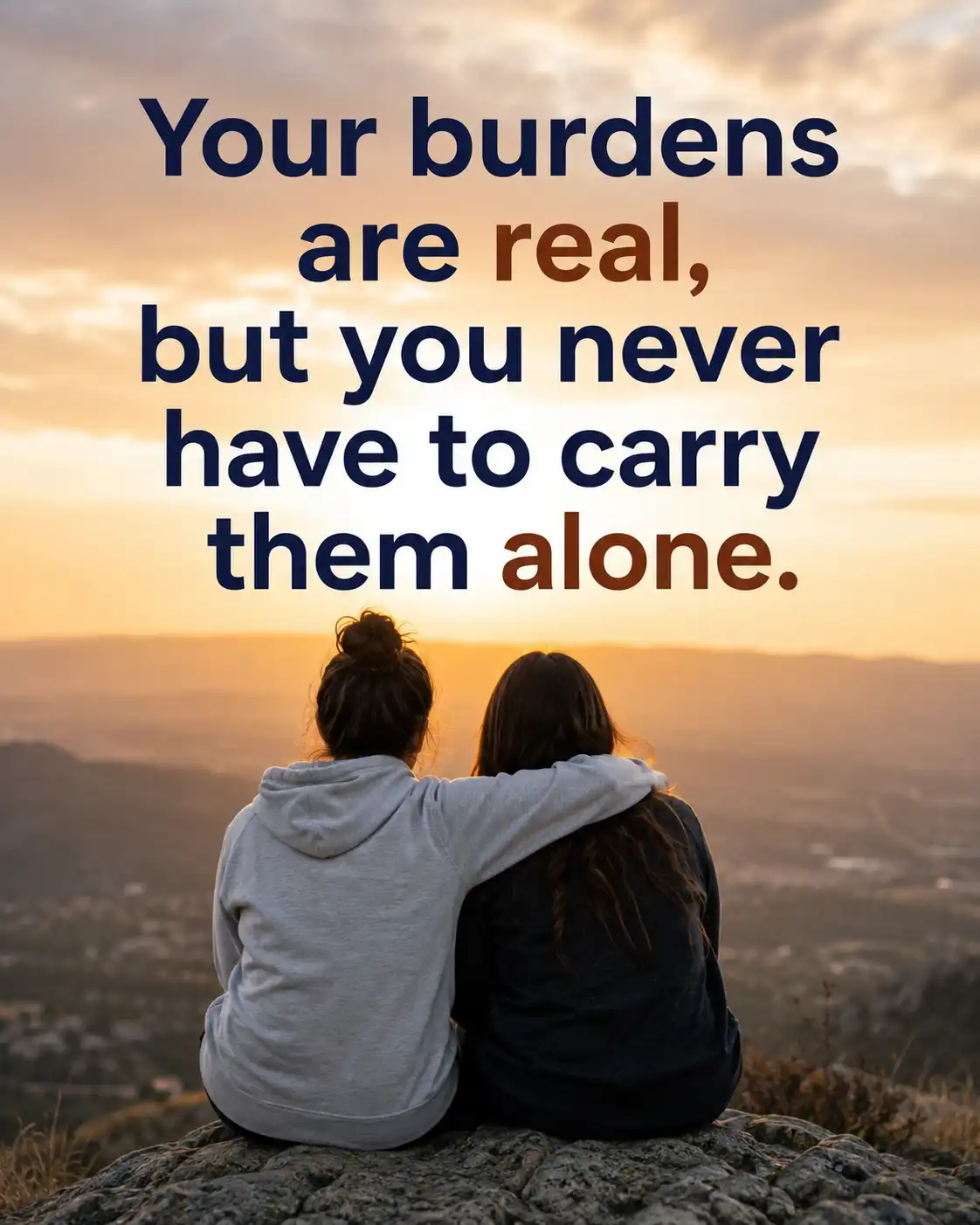 Your burdens are real, but you never have to carry them alone.