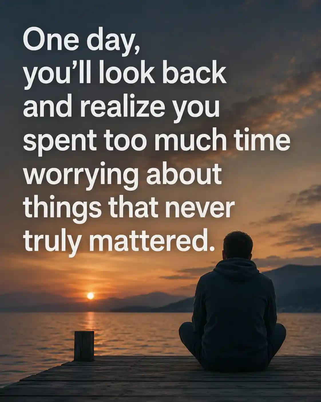 One day, you'll look back and realize you spent too much time worrying about things that never truly mattered
