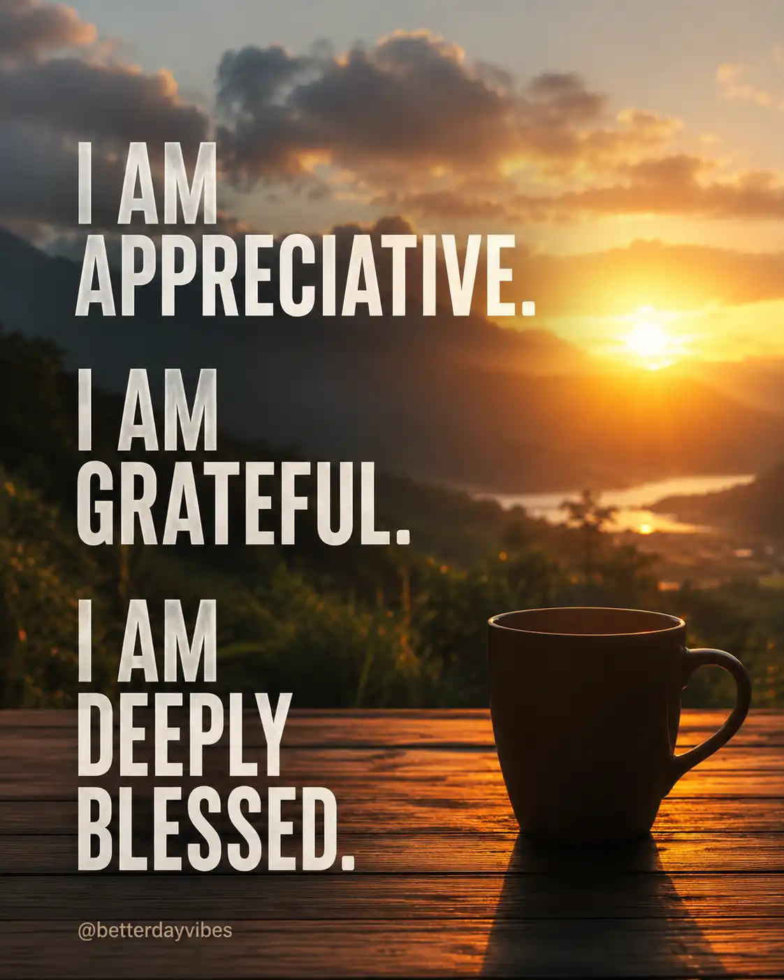 I am appreciative. I am grateful. I am deeply blessed.