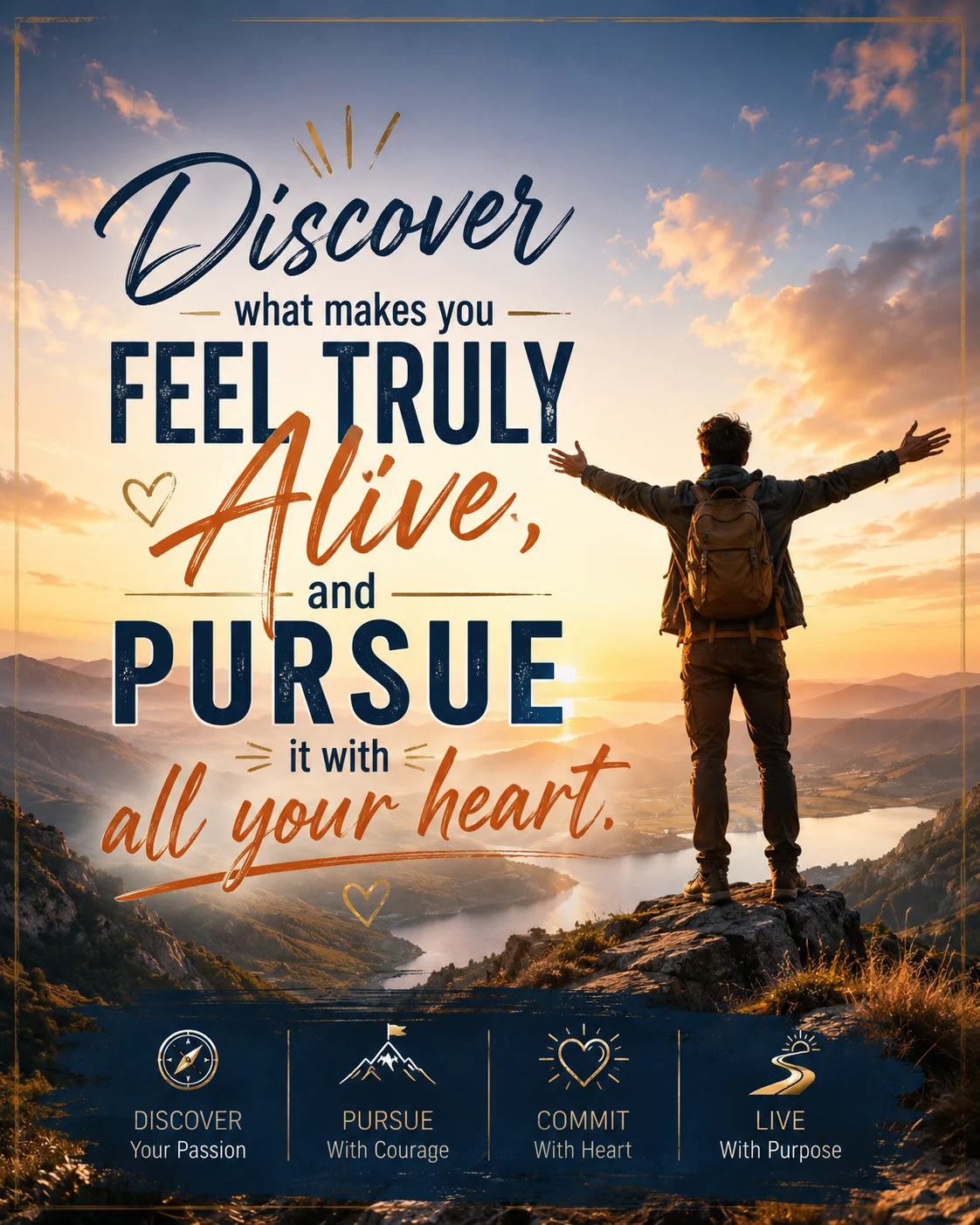 Discover what makes you feel truly alive and pursue it with all your heart