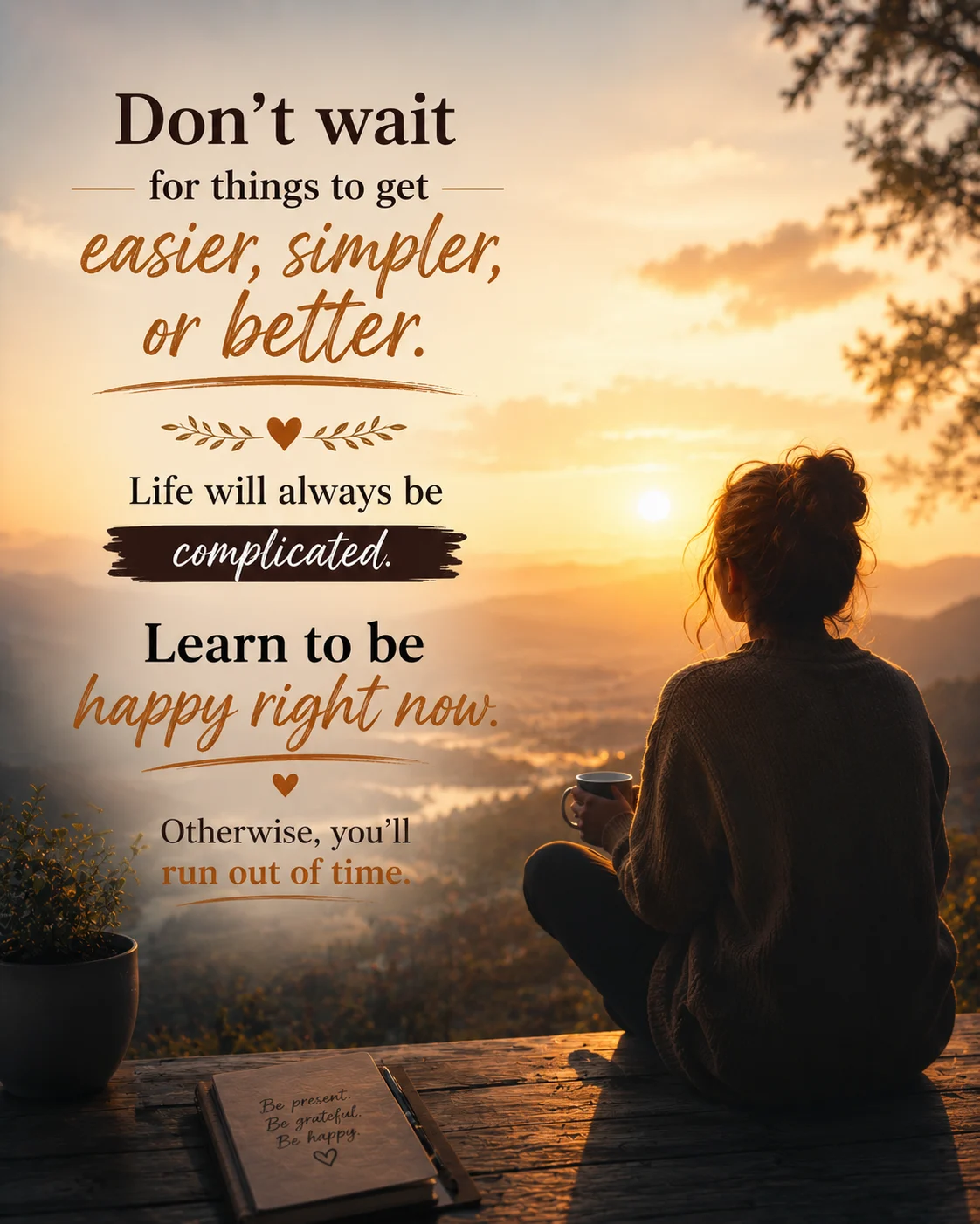 Don't wait for things to get easier