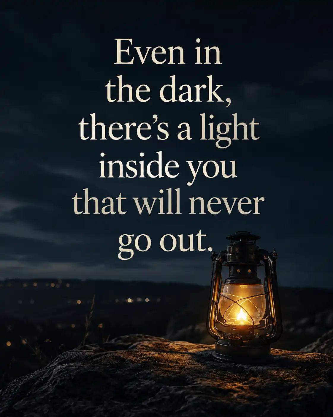 Even in the dark, there's a light inside you that will never go out