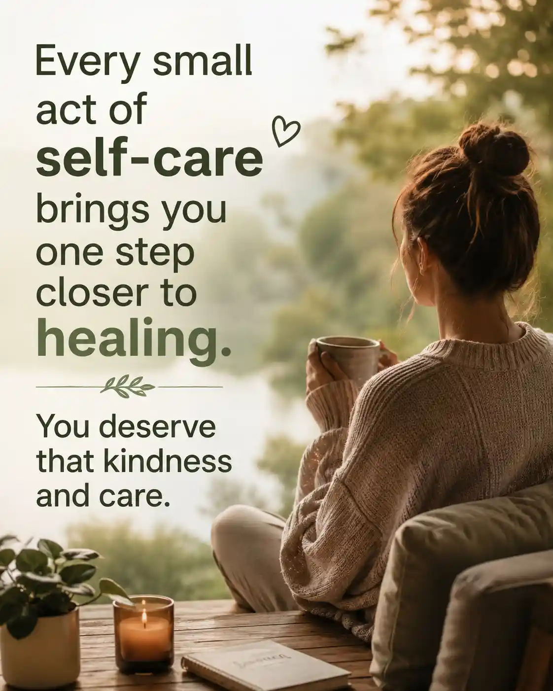 Every small act of self care brings you one step closer to healing. You deserve that kindness and care