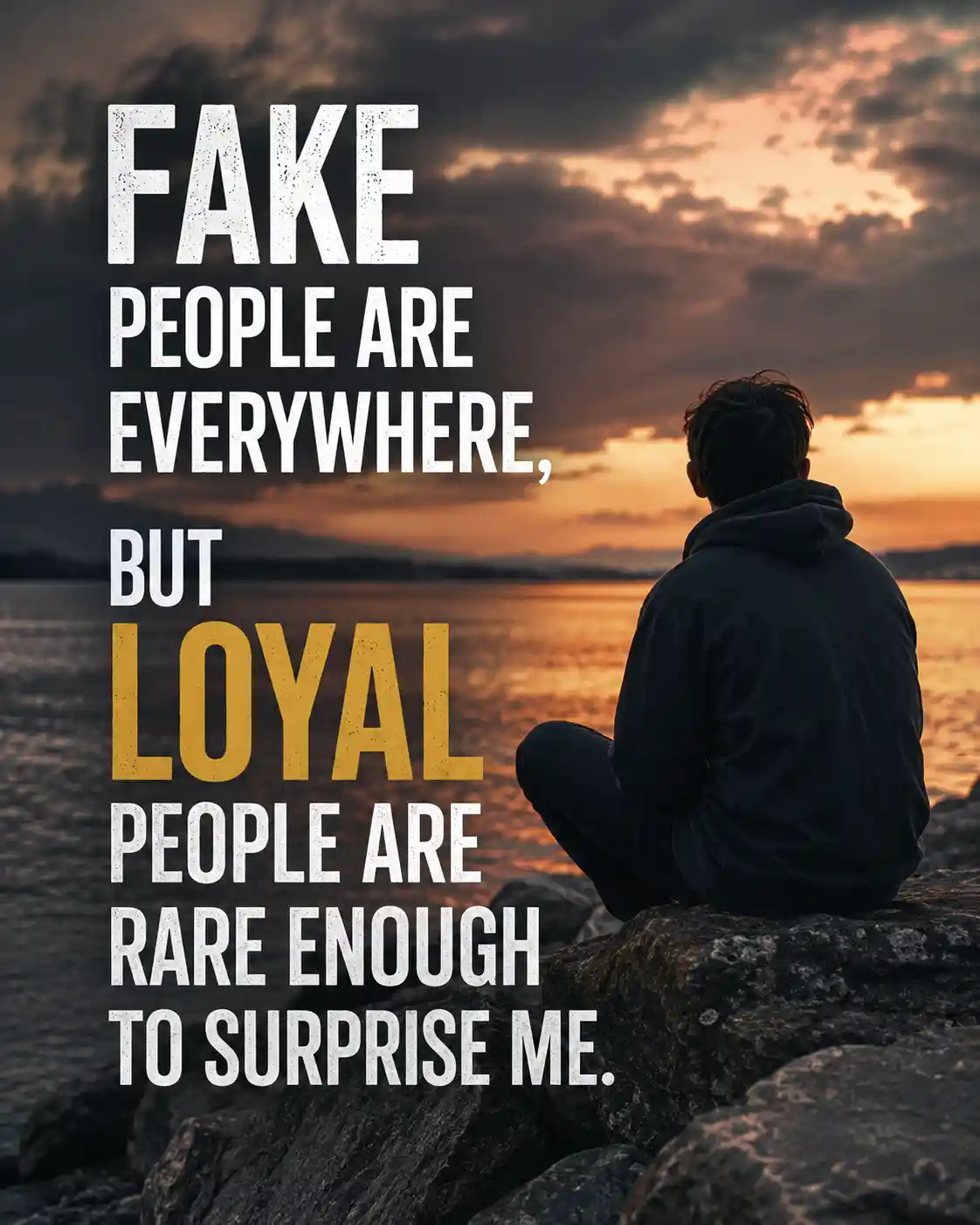 Fake people are everywhere, but loyal people are rare enough to surprise me