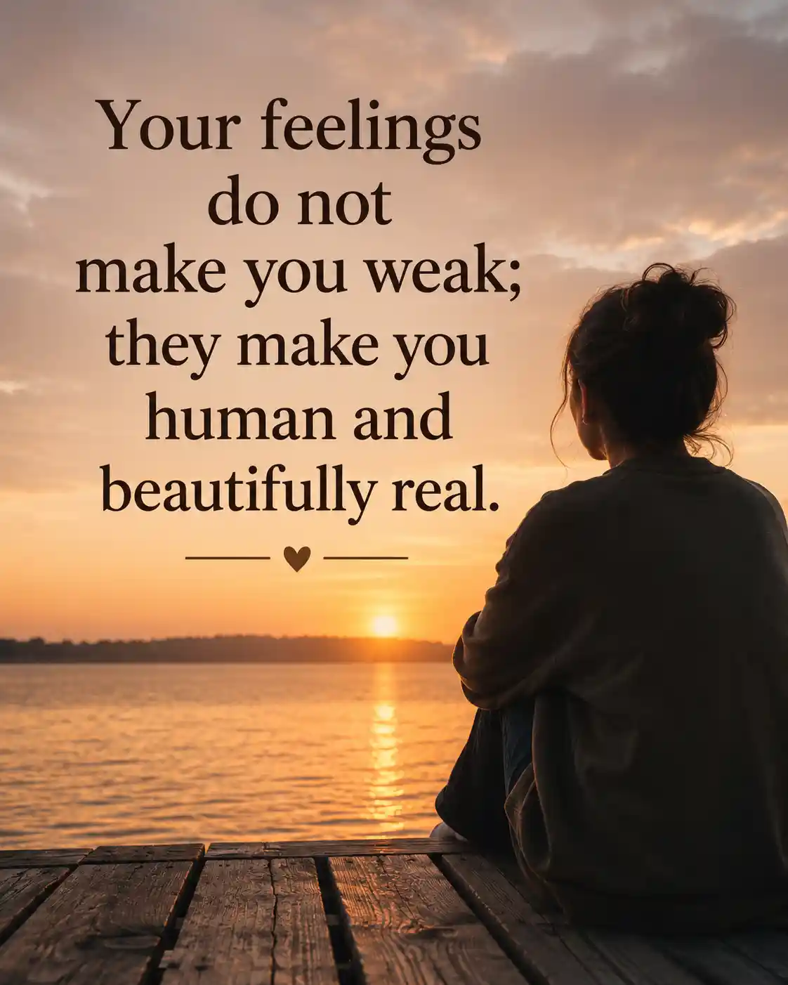 Your feelings do not make you weak; they make you human and beautifully real