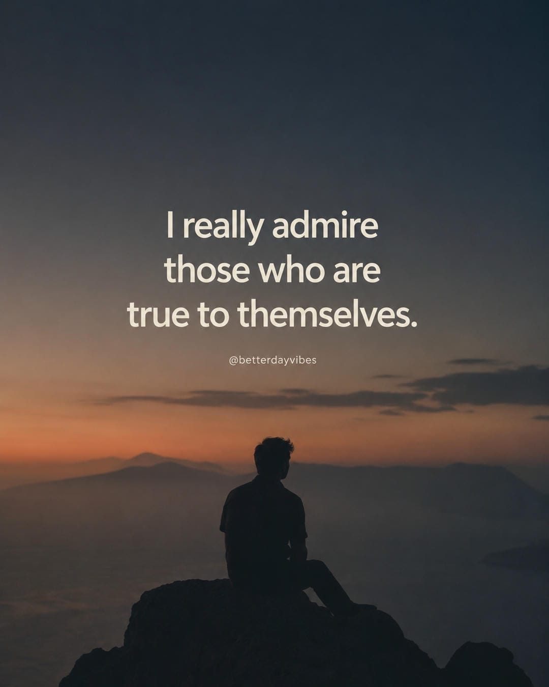 I really admire those who are true to themselves