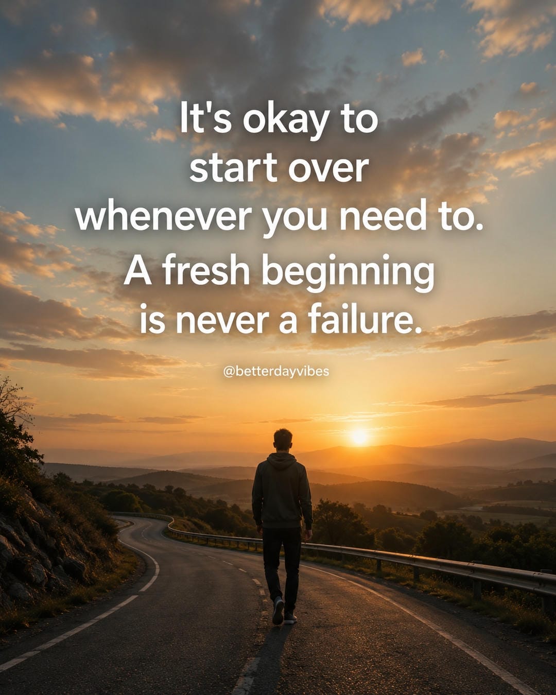 It's okay to start over whenever you need to. A fresh beginning is never a failure