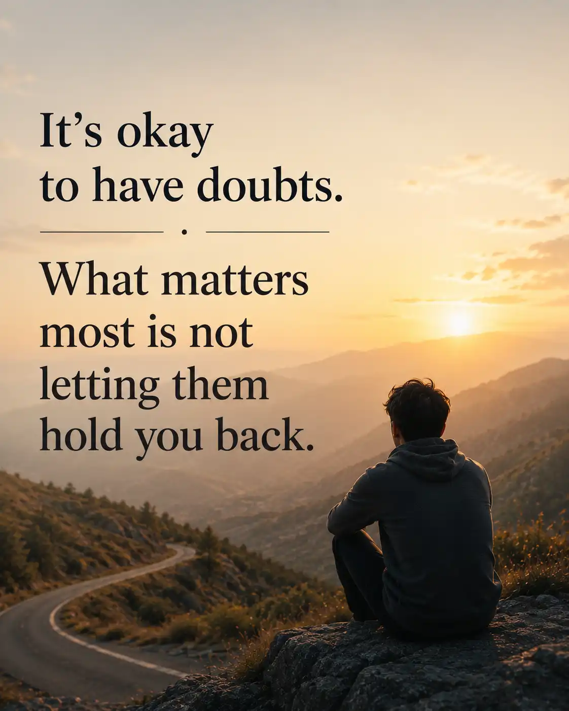 It's okay to have doubts. What matters most is not letting them hold you back