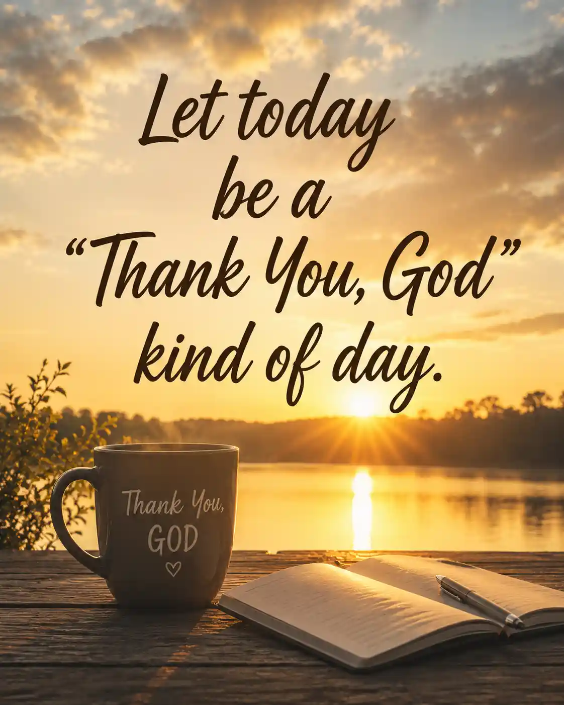Let today be a Thank You, God kind of day