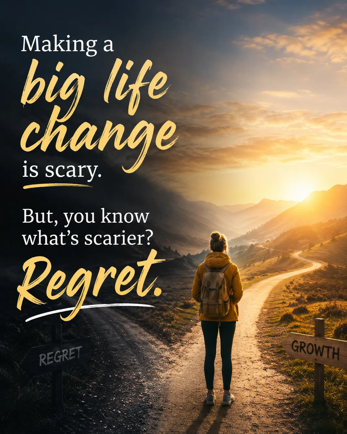 Making a big life change is scary