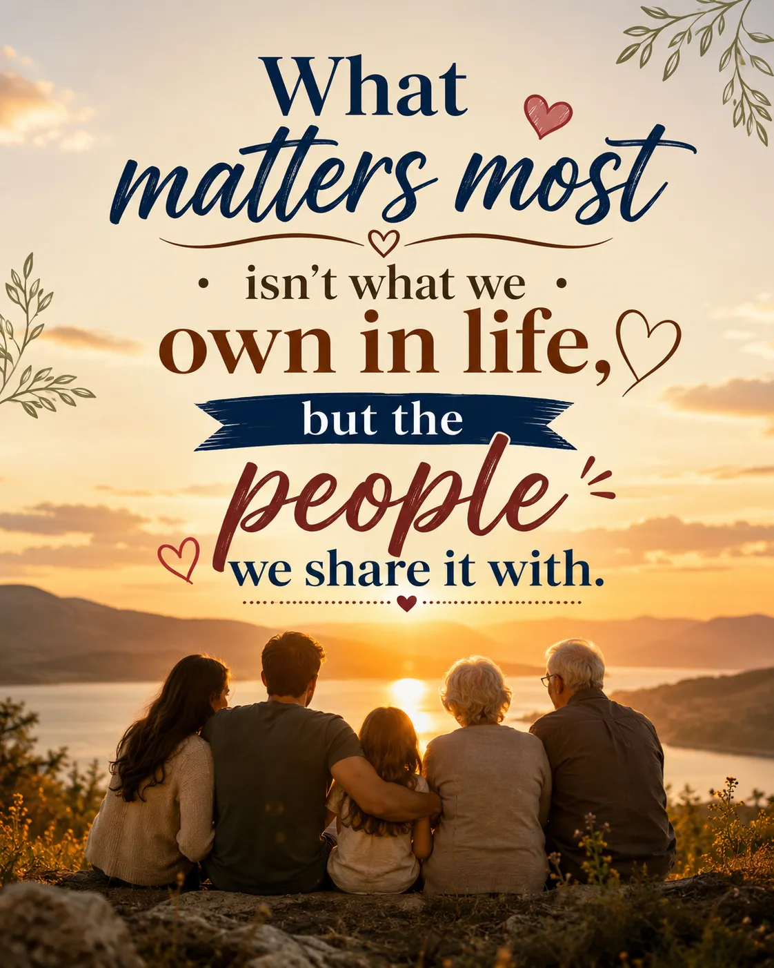 What matters most isn't what we own in life but the people we share it with
