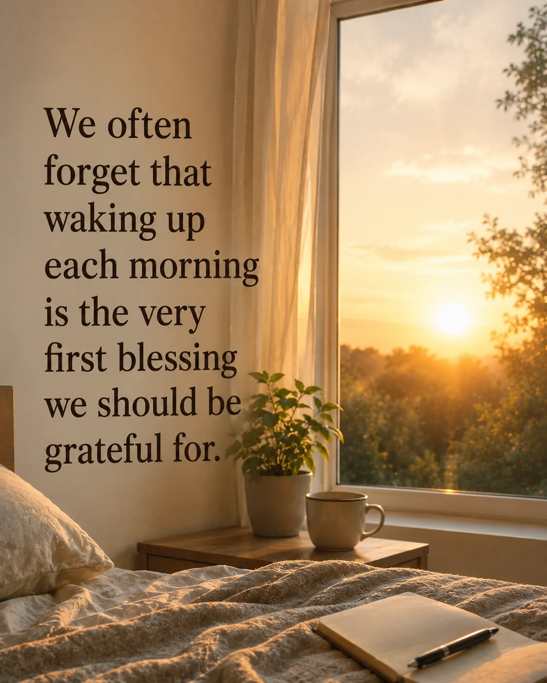 We often forget that waking up each morning is the very first blessing we should be grateful for.