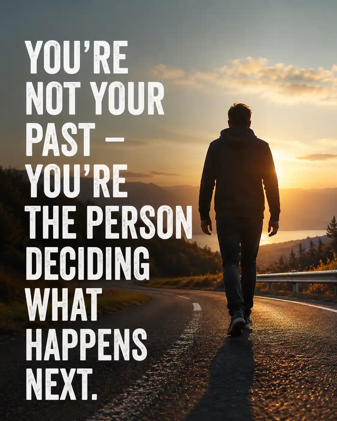 You're not your past you're the person deciding what happens next
