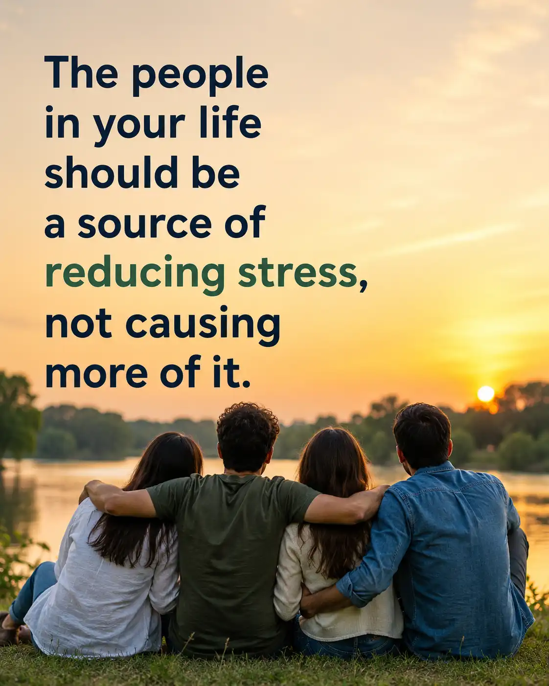 The people in your life should be a source of reducing stress, not causing more of it