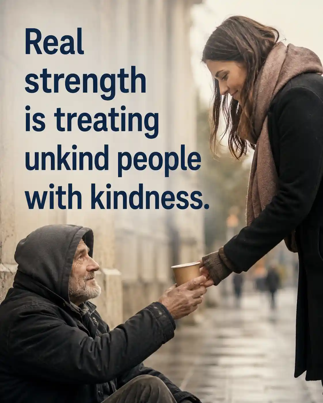 Real strength is treating unkind people with kindness