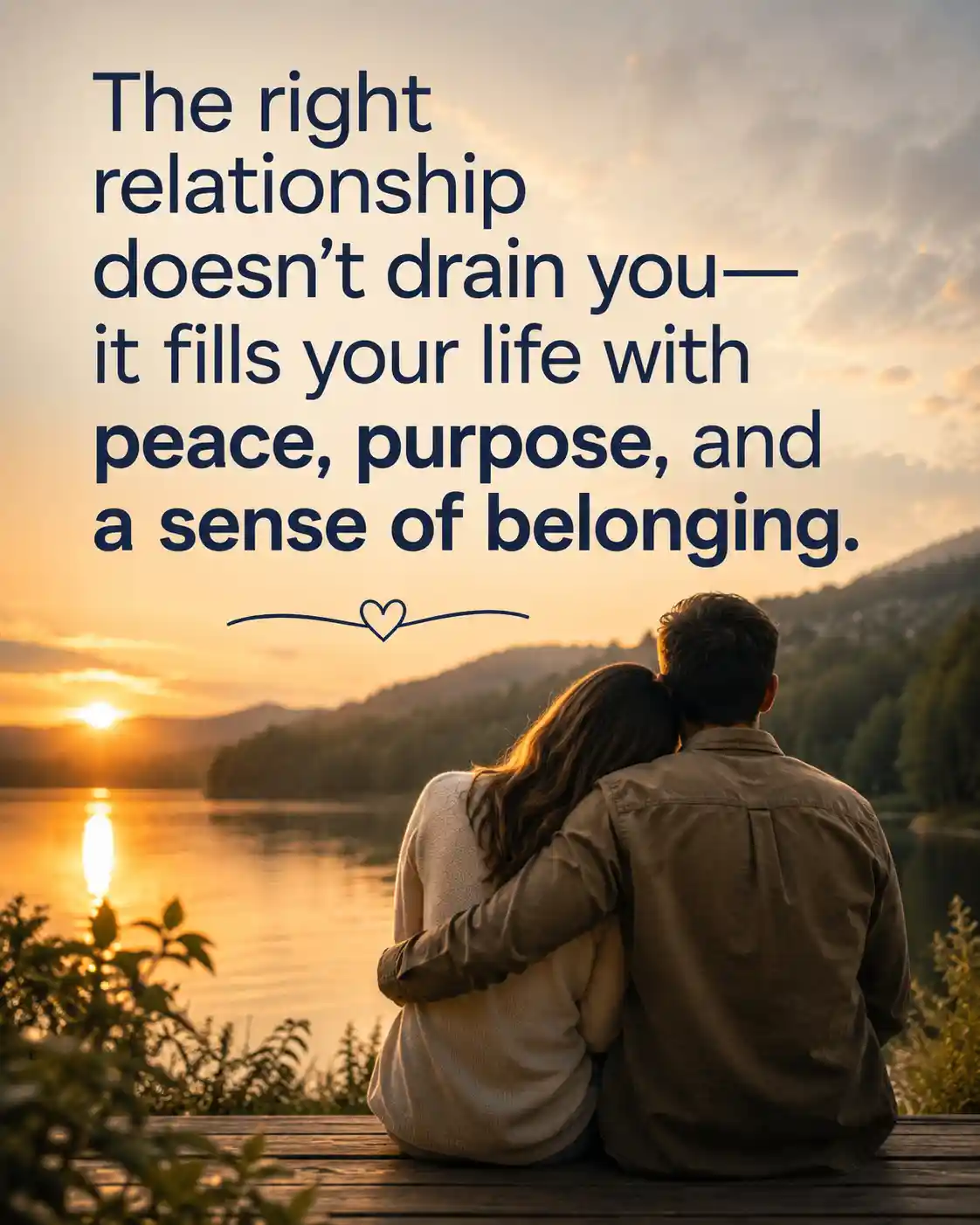 The right relationship doesn’t drain you—it fills your life with peace, purpose, and a sense of belonging