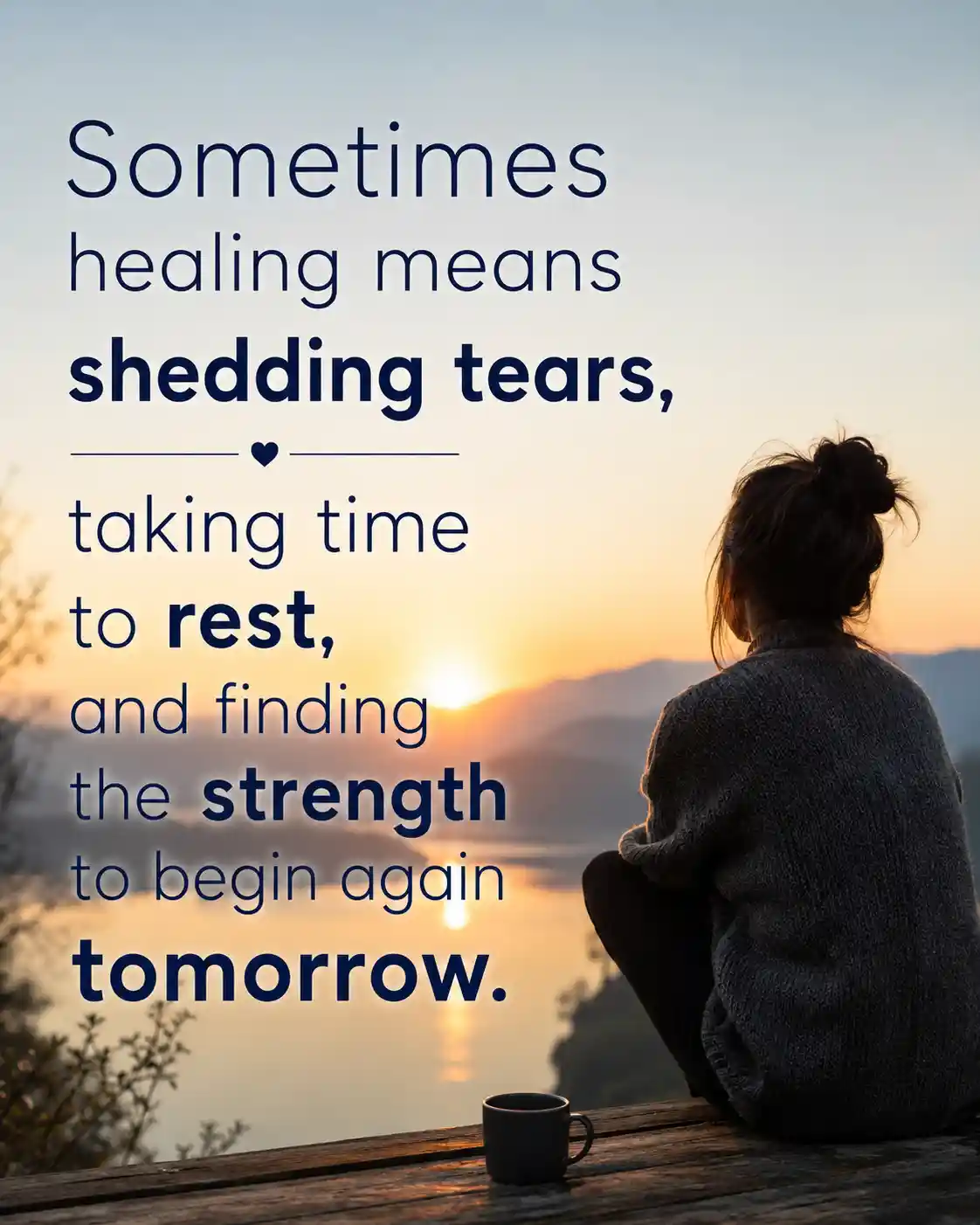 Sometimes healing means shedding tears, taking time to rest, and finding the strength to begin again tomorrow