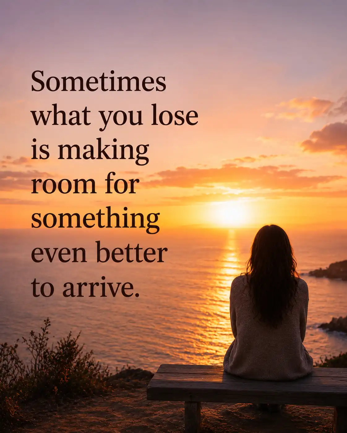 Sometimes what you lose is making room for something even better to arrive.