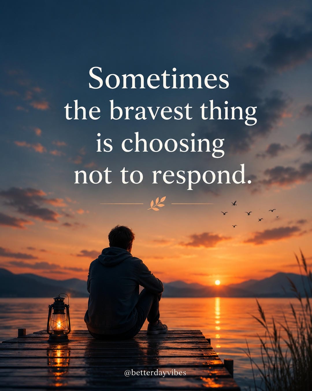 Sometimes the bravest thing is choosing not to respond
