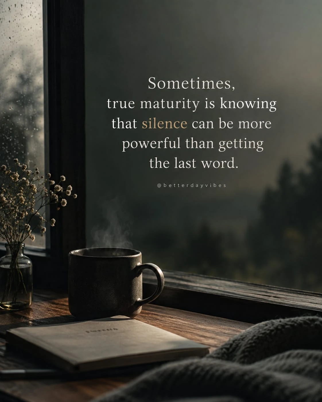 Sometimes, True Maturity Is Knowing That Silence Can
