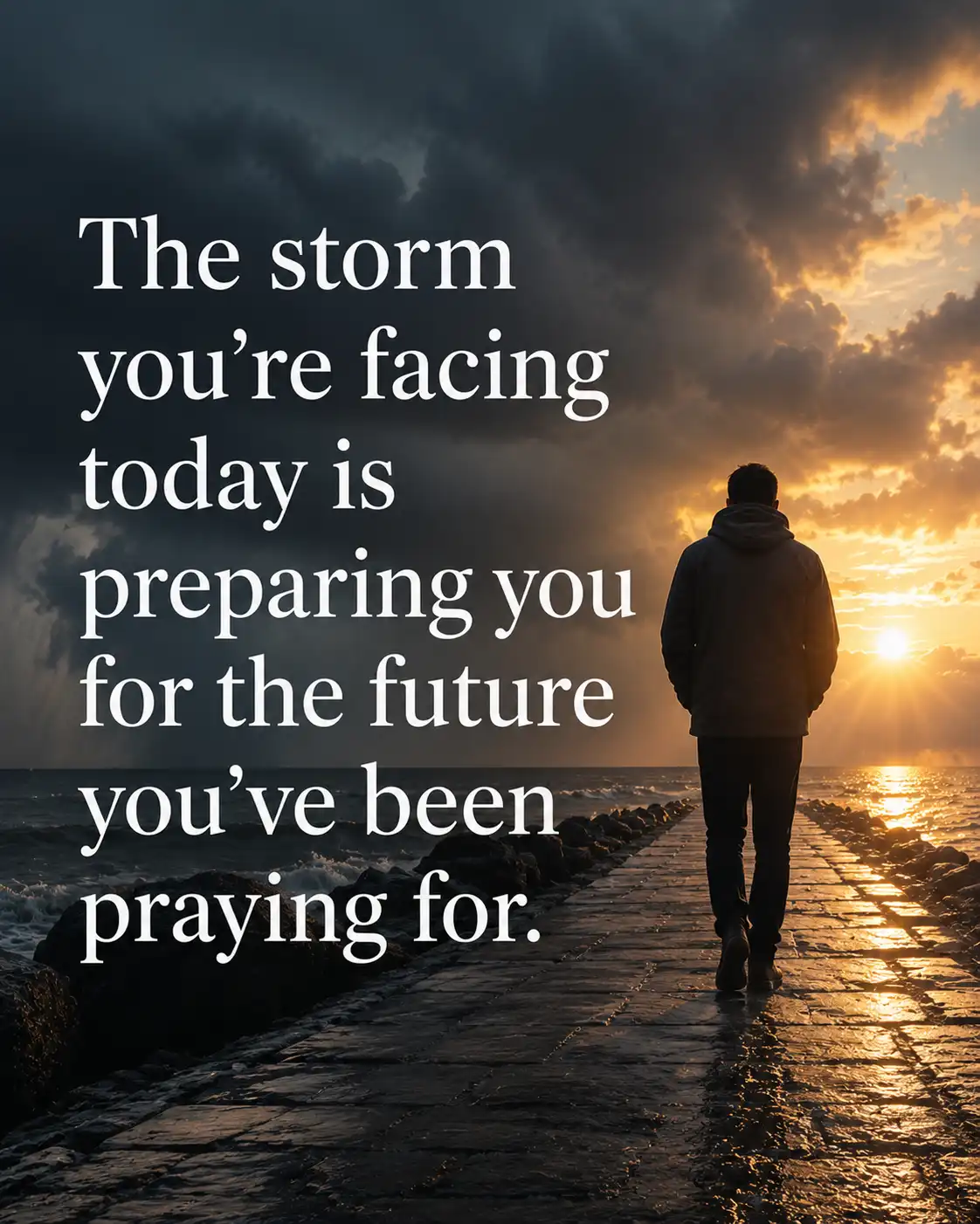 The storm you're facing today is preparing you for the future you've been praying for.