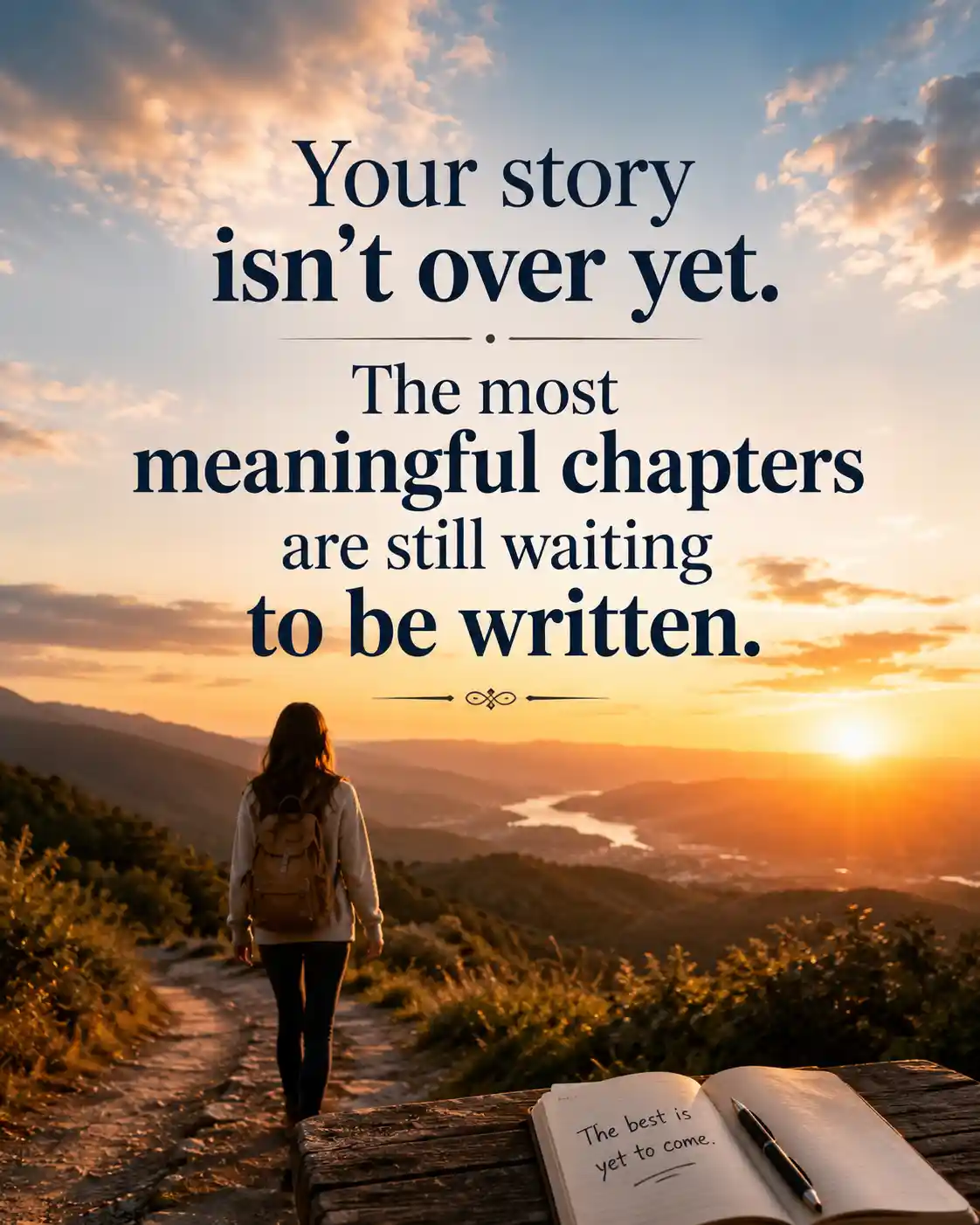 Your story isn't over yet. The most meaningful chapters are still waiting to be written