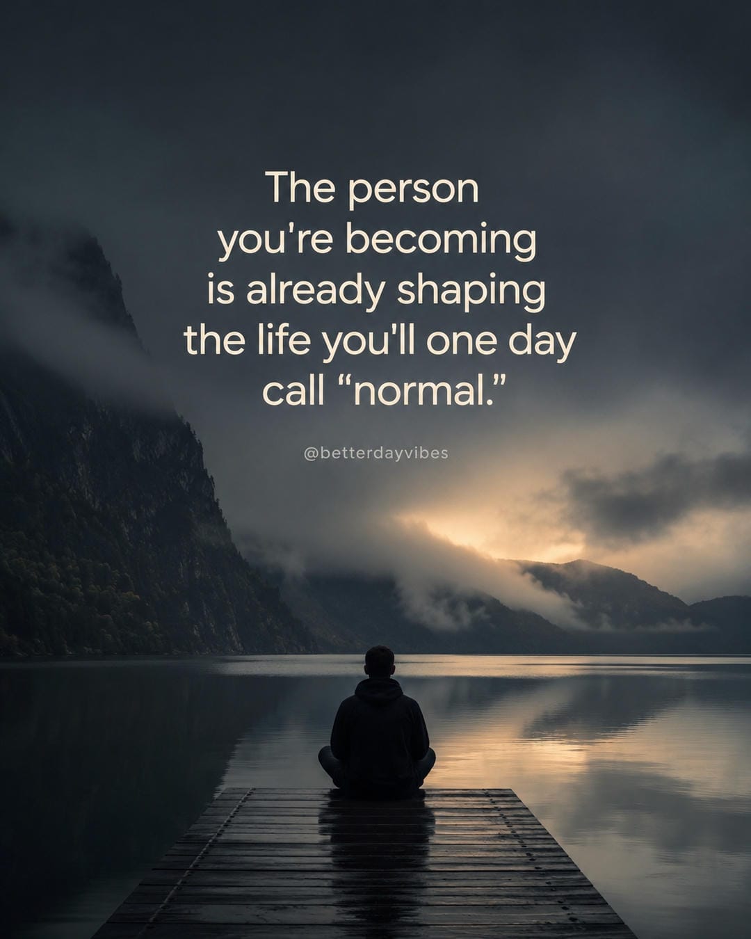 The person you're becoming is already shaping the life you'll one day call normal
