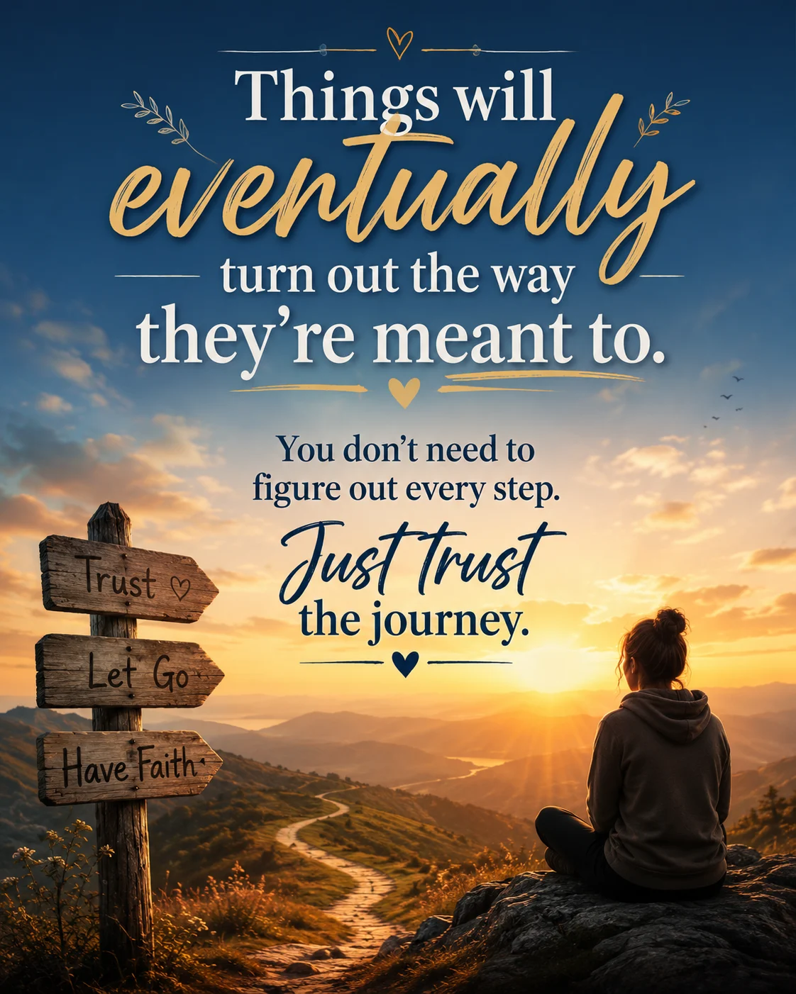 Things will eventually turn out the way they're meant to