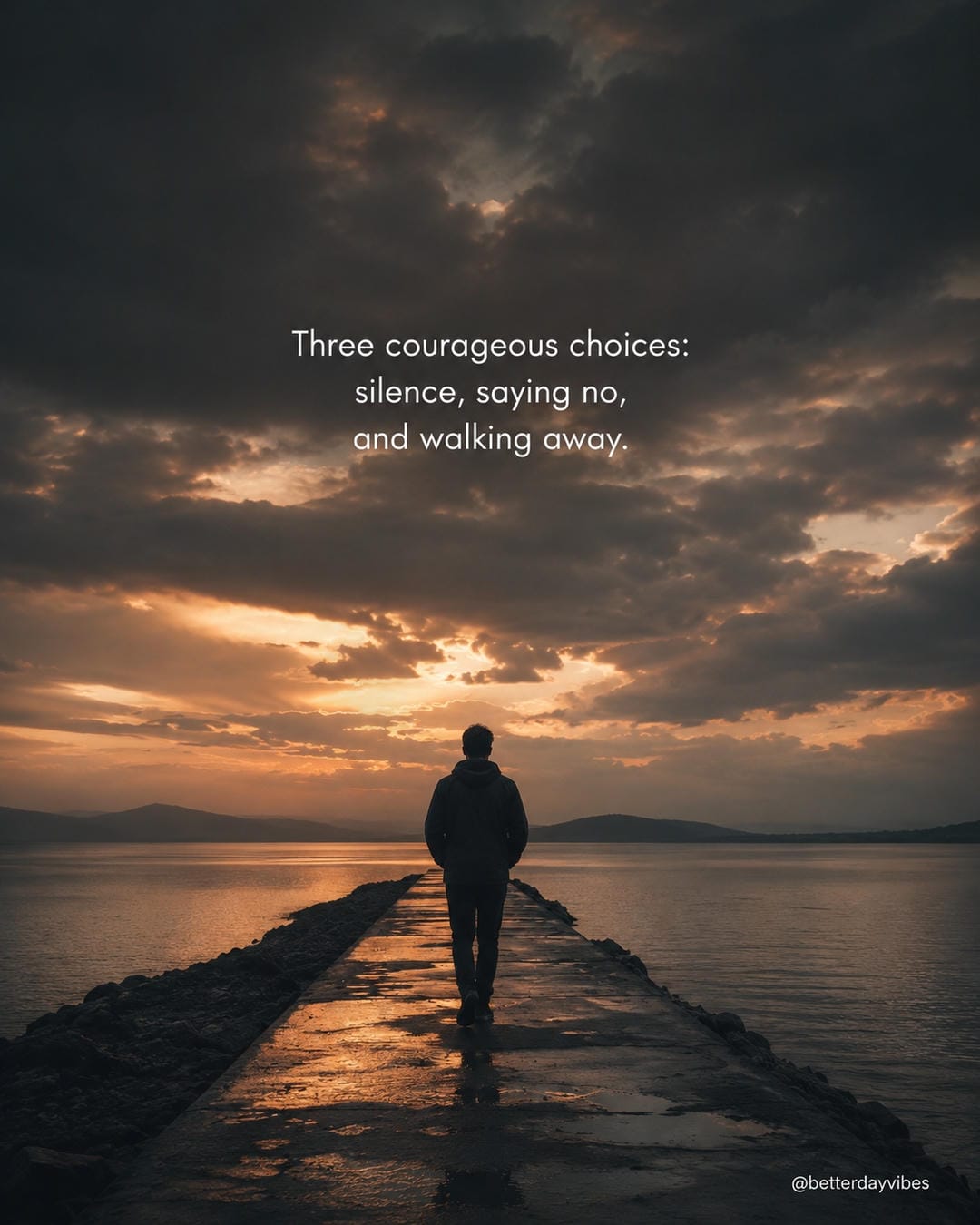 Three courageous choices silence, saying no, and walking away