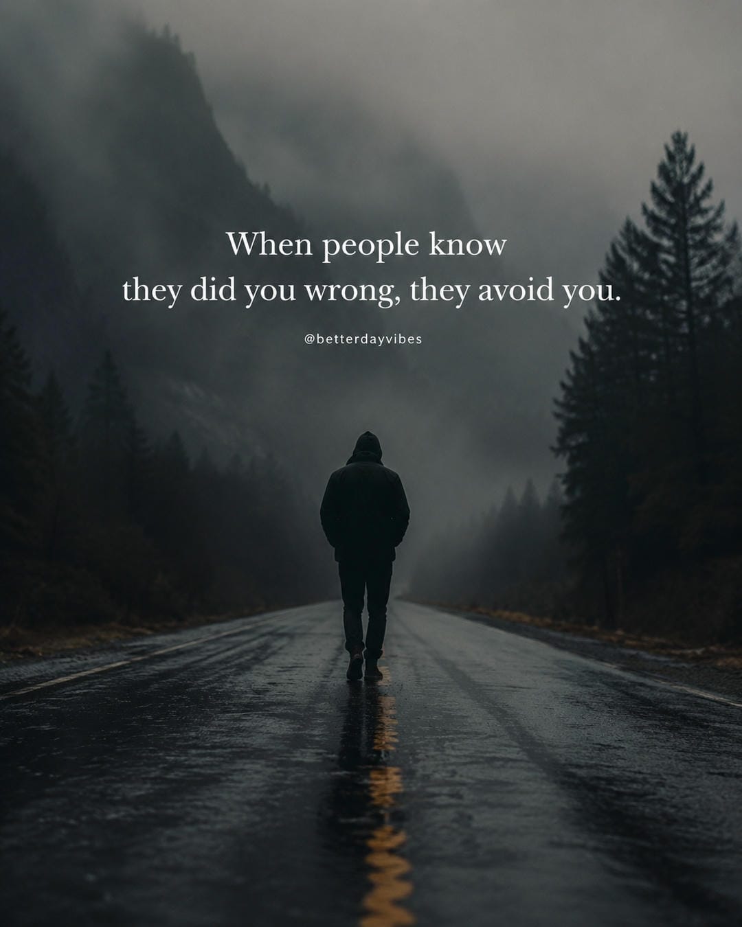 When people know they did you wrong, they avoid you