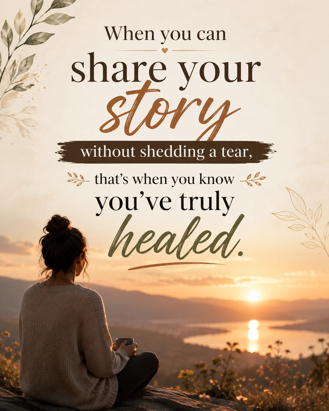 When you can share your story without shedding a tear