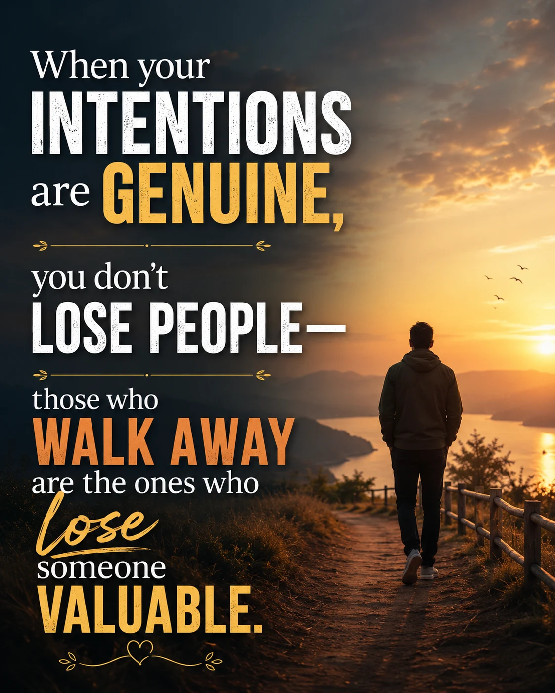 When your intentions are genuine
