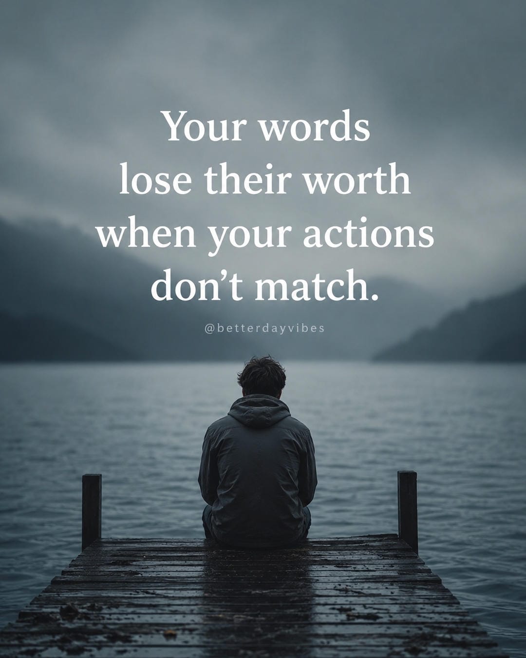 Your words lose their worth when your actions don't match